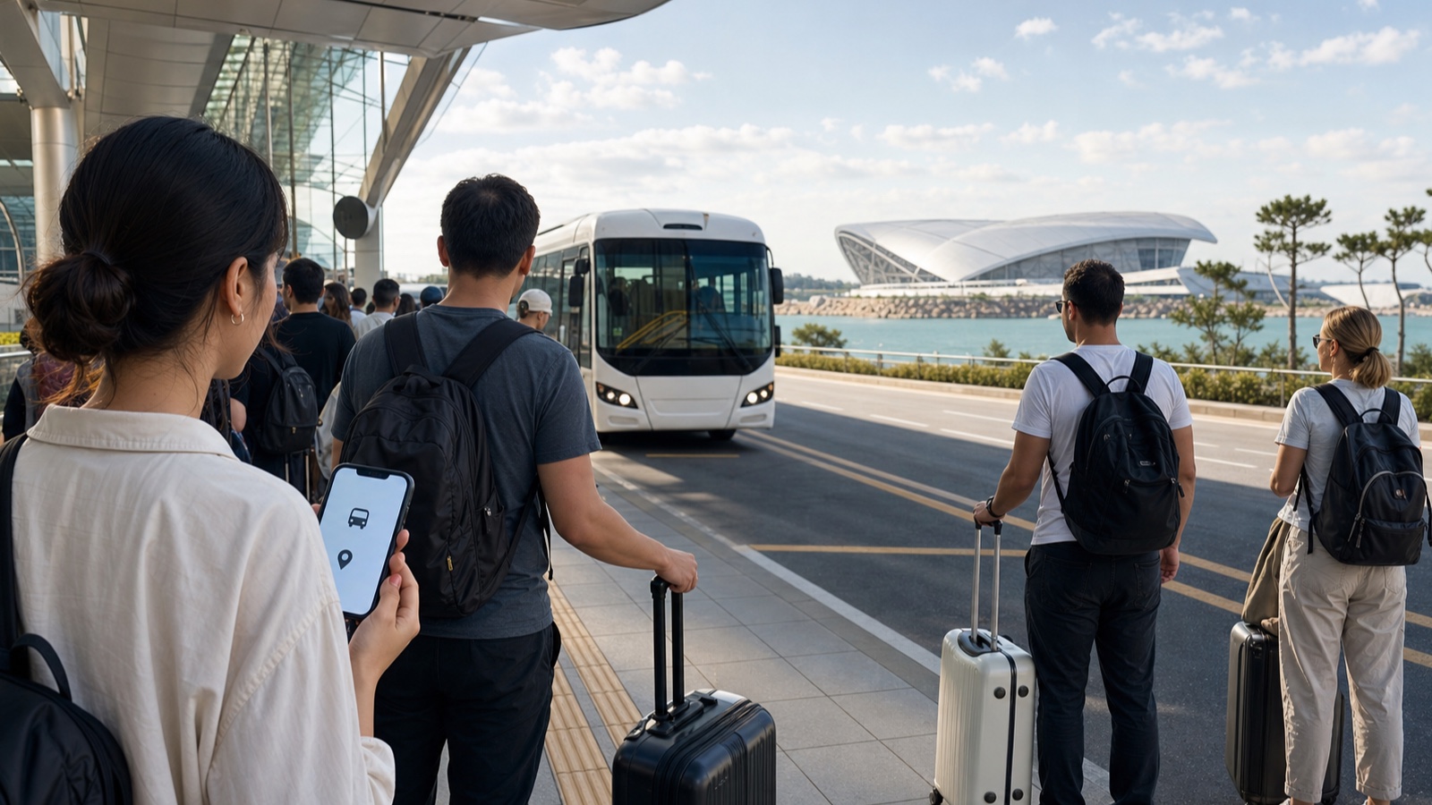 Travelers planning an INSPIRE Arena hotel and shuttle route