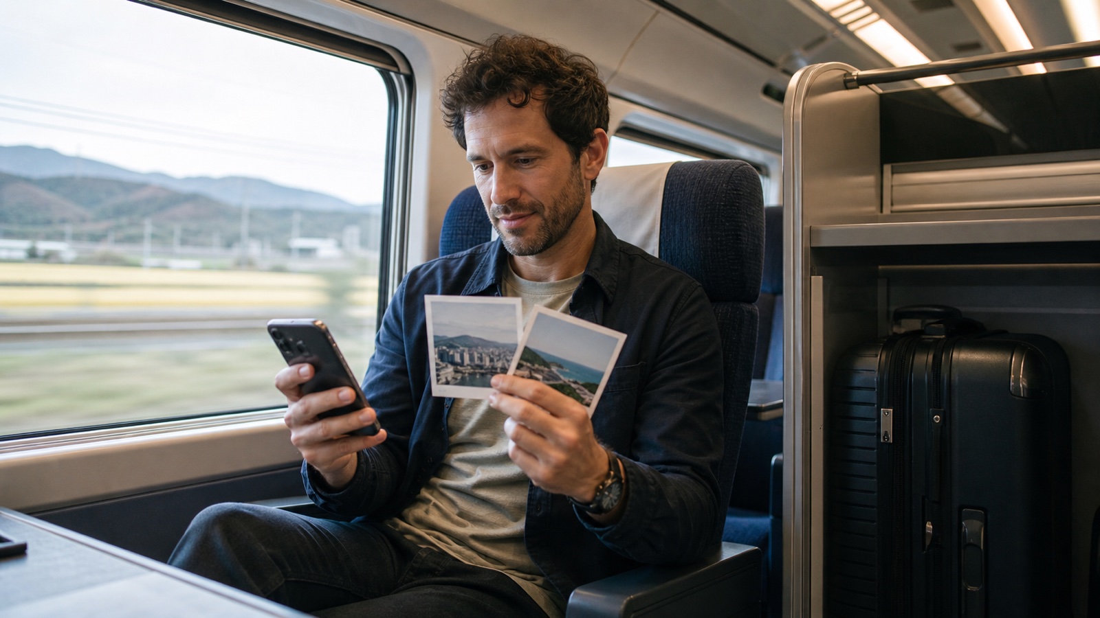 Traveler planning a Seoul and Busan rail trip