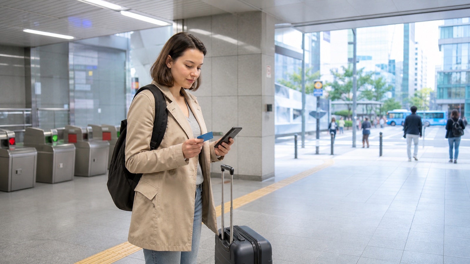 First-time traveler using a Seoul subway station